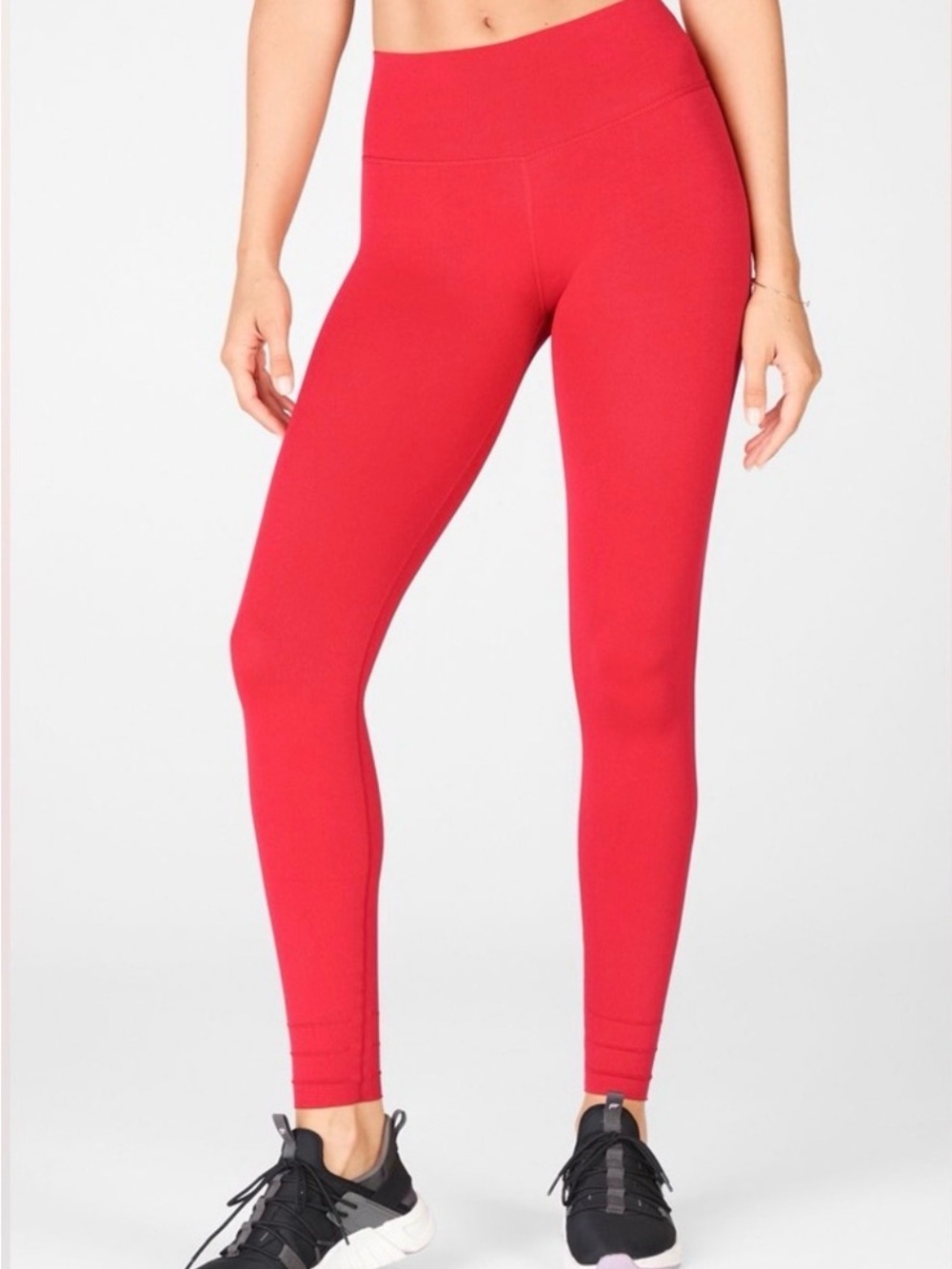 NWT Fabletics high waisted sculpknit classic legging Medium Red